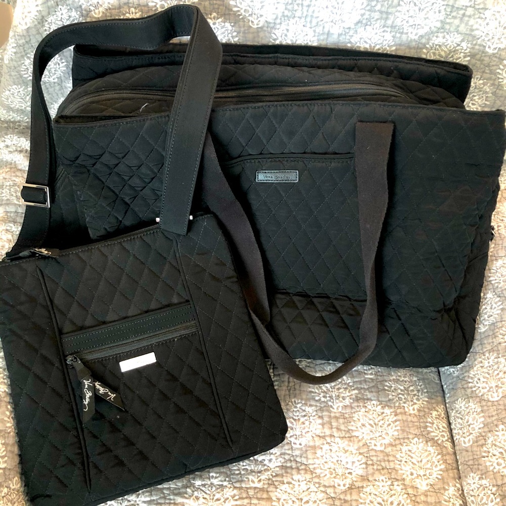 Vera Bradley Quilted XL Weekender/Crossbody Bundle